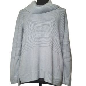 Calvin Klein Women's grey long sleeve cowl neck‎ knit sweater size medium